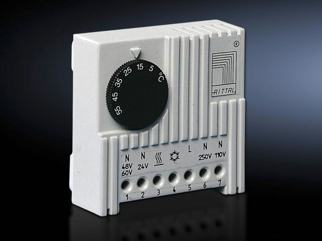 Rittal Schaltschrank-Thermostat 71x71x33,5mm für +5 bis +60°C Rittal Schaltschrank-Thermostat 71x71x33,5mm für +5 bis +60°C