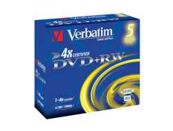 VERBATIM DVD+RW 4.7GB 4x(5) JC
