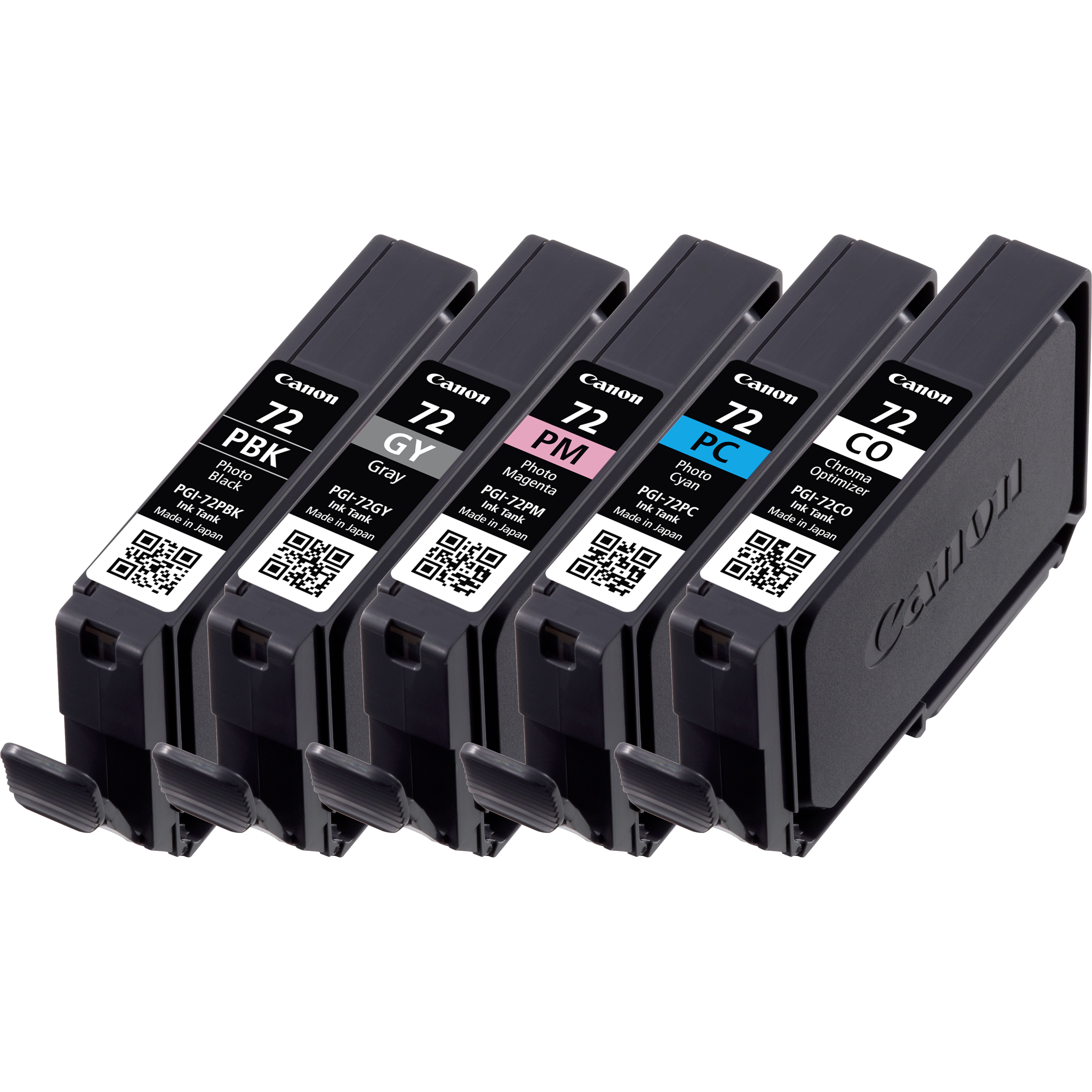 Canon PGI72 PBKGYPMPCCO schwarz, grau, foto magenta, foto cyan, Chroma Optimizer Druckerpatronen, 5erSet