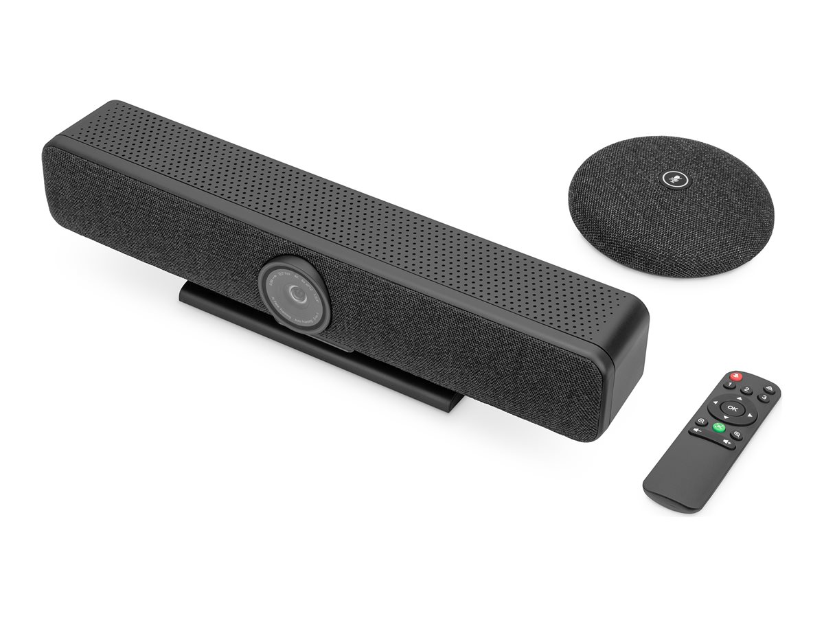 DIGITUS 4K All-in-One Video Bar Set ePTZ AI 4x mic/1x speaker 1x table mic DIGITUS 4K All-in-One Video Bar Set ePTZ AI 4x mic/1x speaker 1x table mic