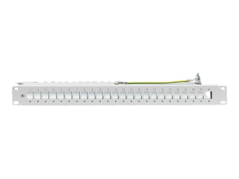 Rutenbeck Patchpanel 24-fach leer lichtgrau PP-UM A-24/1 für max. 24-Module 1HE Rutenbeck Patchpanel 24-fach leer lichtgrau PP-UM A-24/1 für max. 24-Module 1HE