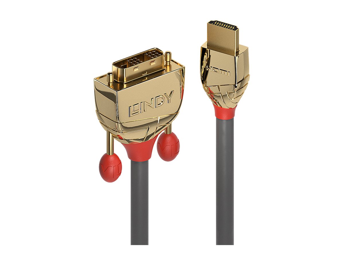 LINDY 1m Gold HDMI an DVI-D-Kabel HDMI an DVI-D 18+1 Stecker