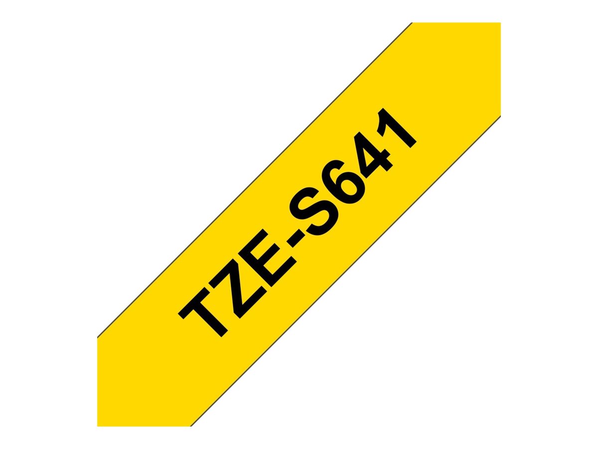 Schriftband TZeS641 extra st Schwarz auf Gelb 18mm x 8m