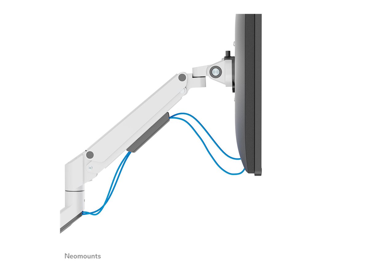 NEOMOUNTS Next Slim Desk Mount double display topfix clamp/grommet white