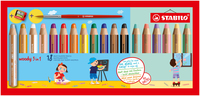 STABILO woody 3 in 1 + PASTEL Malset farbsortiert, 18 St. STABILO woody 3 in 1 + PASTEL Malset farbsortiert, 18 St.