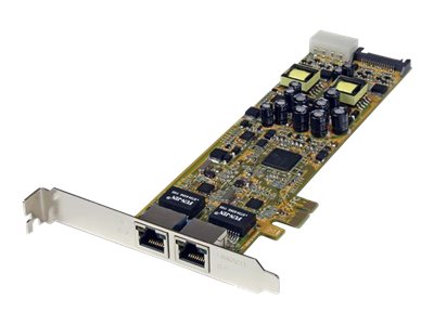 STARTECH.COM Dual Port PCI Express Gigabit Netzwerkkarte - 2 Port RJ45 PCIe PoE/PSE NIC Server Adapter - 10/100/1000 Mbit