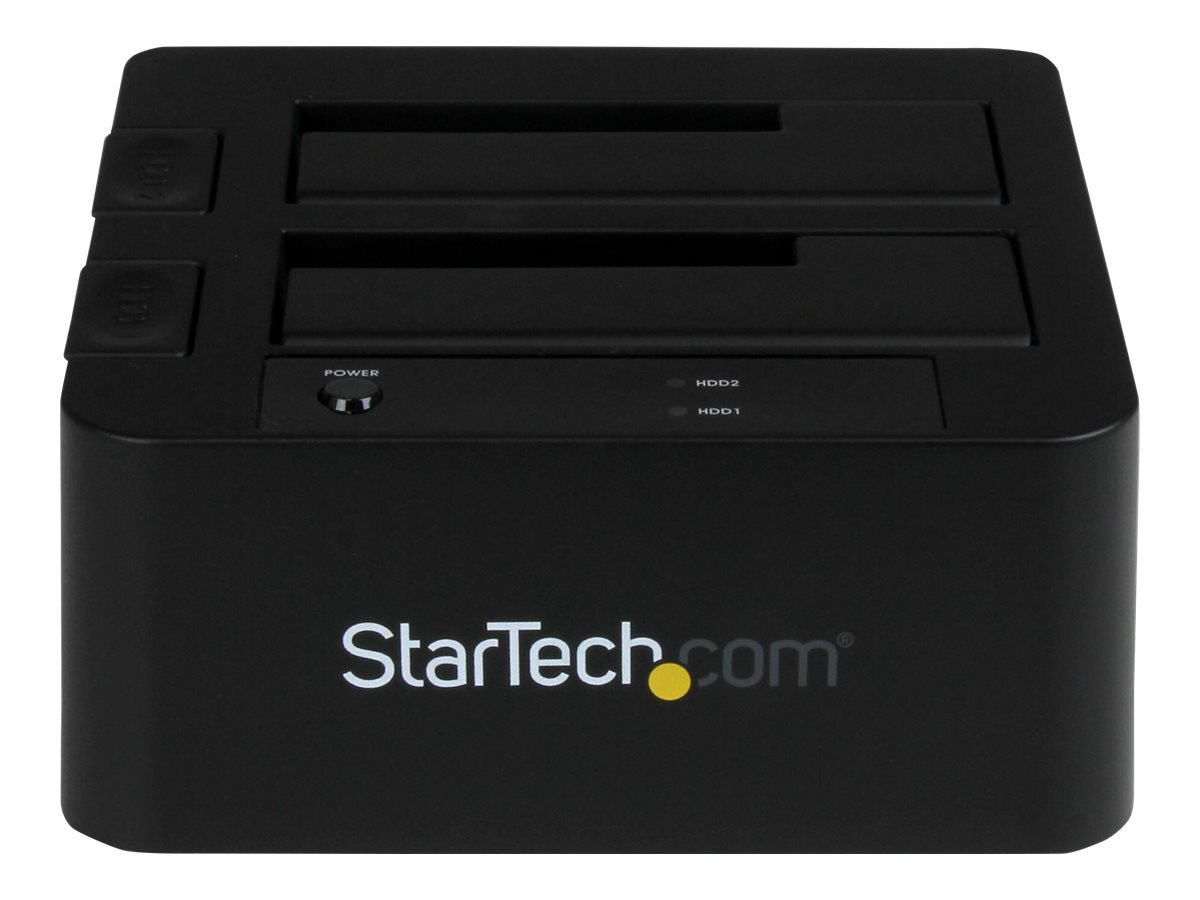 StarTech.com Dual-Bay USB 3.0 eSATA to SATA Hard Drive Docking Station, USB Hard Drive Dock, External 2.53.5 SATA IIIIII, SSDHDD Docking Station, Hot-Swap Hard Drive Bays - Top-Loading - Speicher-Controller - SATA 6Gb/s - eSATA 6Gb/s, USB 3.0