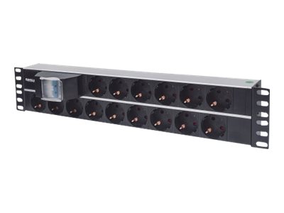 INTELLINET 48,3cm 19Zoll Steckdosenleiste 15-fach Schutzkontakt mit Doppel-Leitungsschutzschalter 3m Stromkabel 2 HE INTELLINET 48,3cm 19Zoll Steckdosenleiste 15-fach Schutzkontakt mit Doppel-Leitungsschutzschalter 3m Stromkabel 2 HE