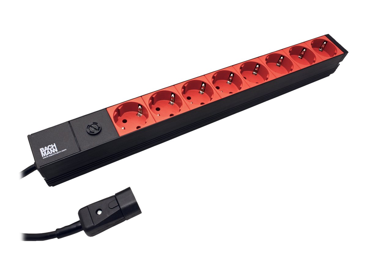 Bachmann 19"-Steckdosenleiste ALU, 8-fach, fuer USV, 2,0m, ohne Schalter Bachmann 19"-Steckdosenleiste ALU, 8-fach, fuer USV, 2,0m, ohne Schalter
