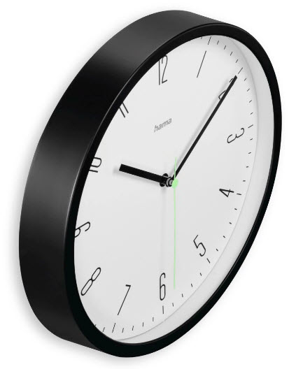 Hama Wanduhr Capri 25 cm Weiß Schwarz