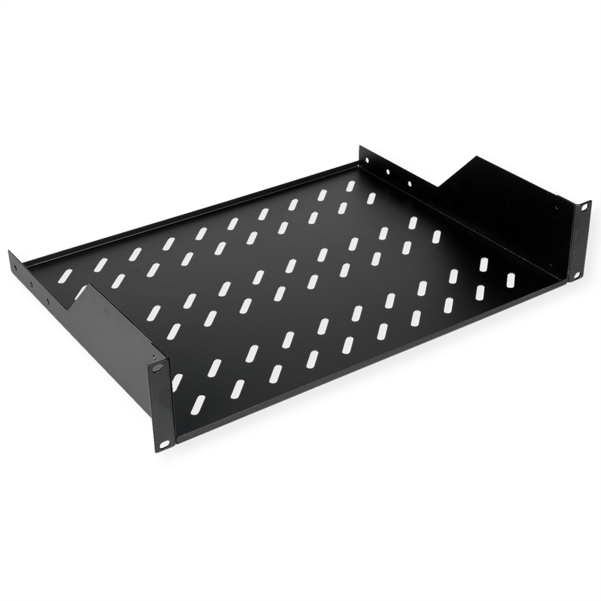 ROLINE Fachboden 48,26cm 19Zoll 2 HE 350 T 25kg Tragkraft schwarz