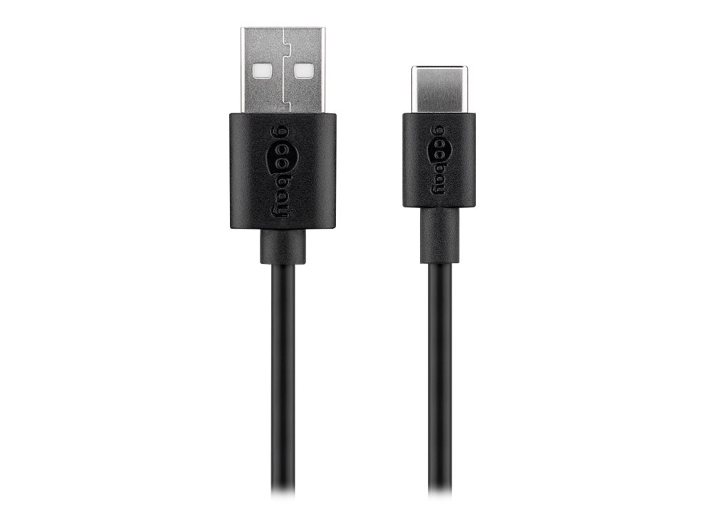 goobay Ladekabel mit Adapter schwarz, KabellÃ¤nge: 1,0 m, 12 Watt
