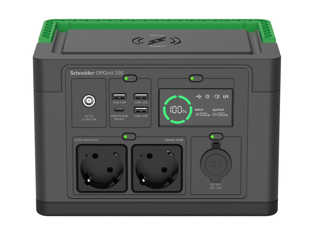 APC Schneider OffGrid Portable Power Station 330 332Wh Lithium-ion 2 Schuko Sinewave APC Schneider OffGrid Portable Power Station 330 332Wh Lithium-ion 2 Schuko Sinewave