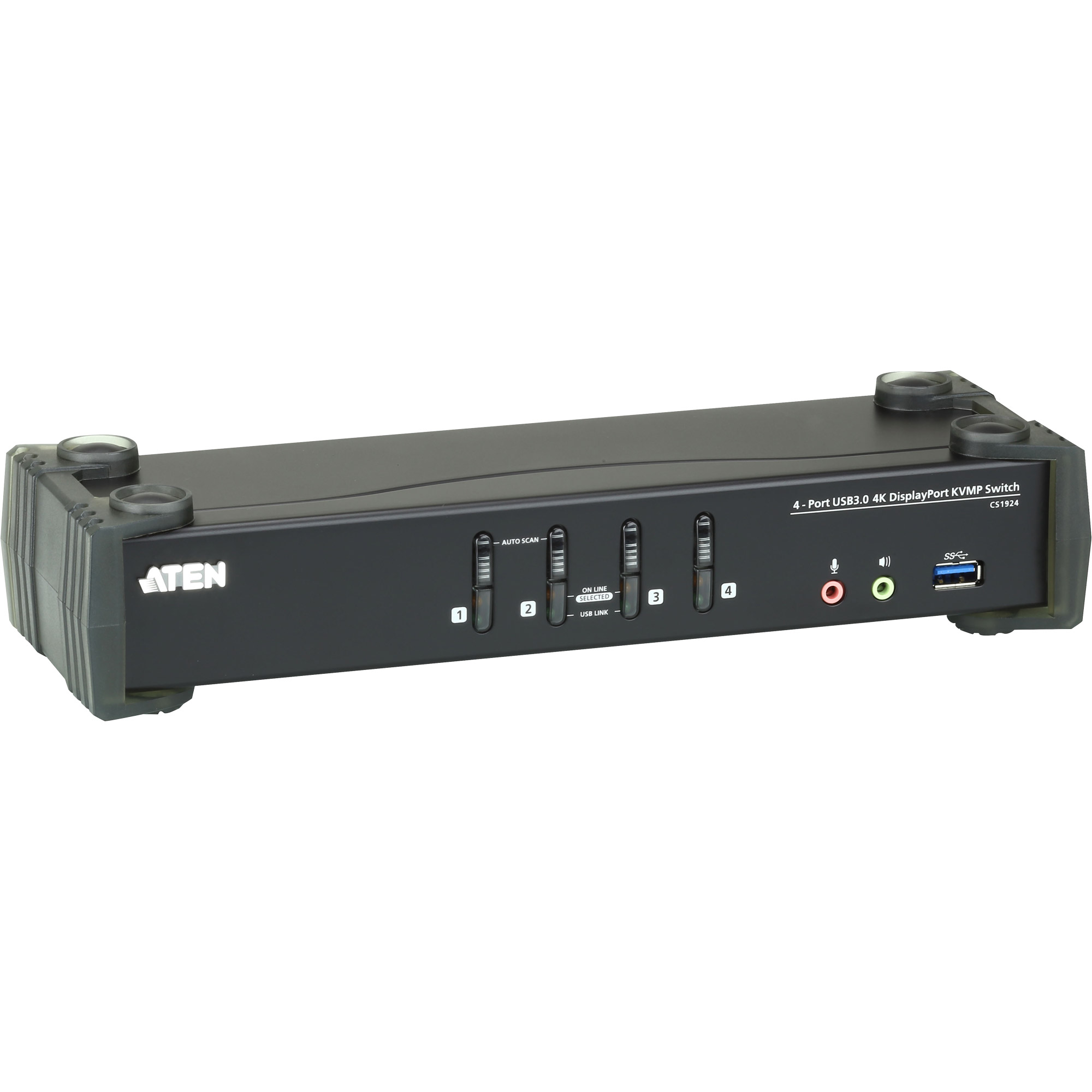 ATEN CS1924 KVMP Switch - KVM-/Audio-/USB-Switch - 4 Anschlüsse