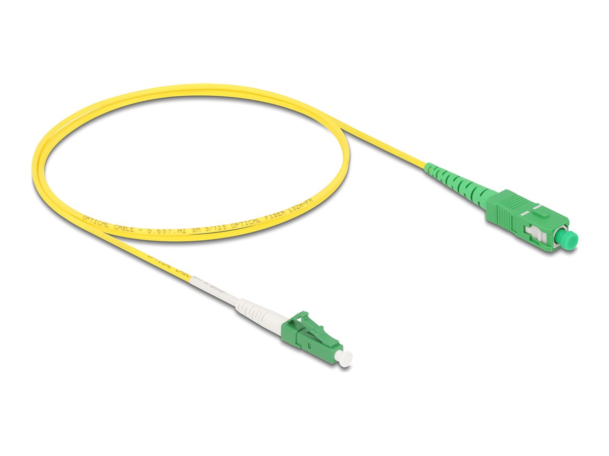 DELOCK Kabel Lichtwellenleiter LC-APC zu SC-APC Simplex Singlemode OS2 1m