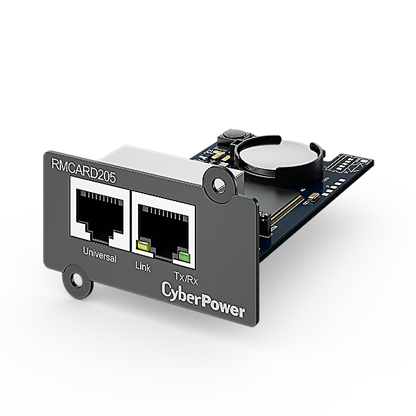 CYBERPOWER RMCARD205 Netzwerkkarte fuer SNMP SLOT Kompatibel zu OL OLS OR und PR Serie zwei Anschluesse Netzwerk Sensor