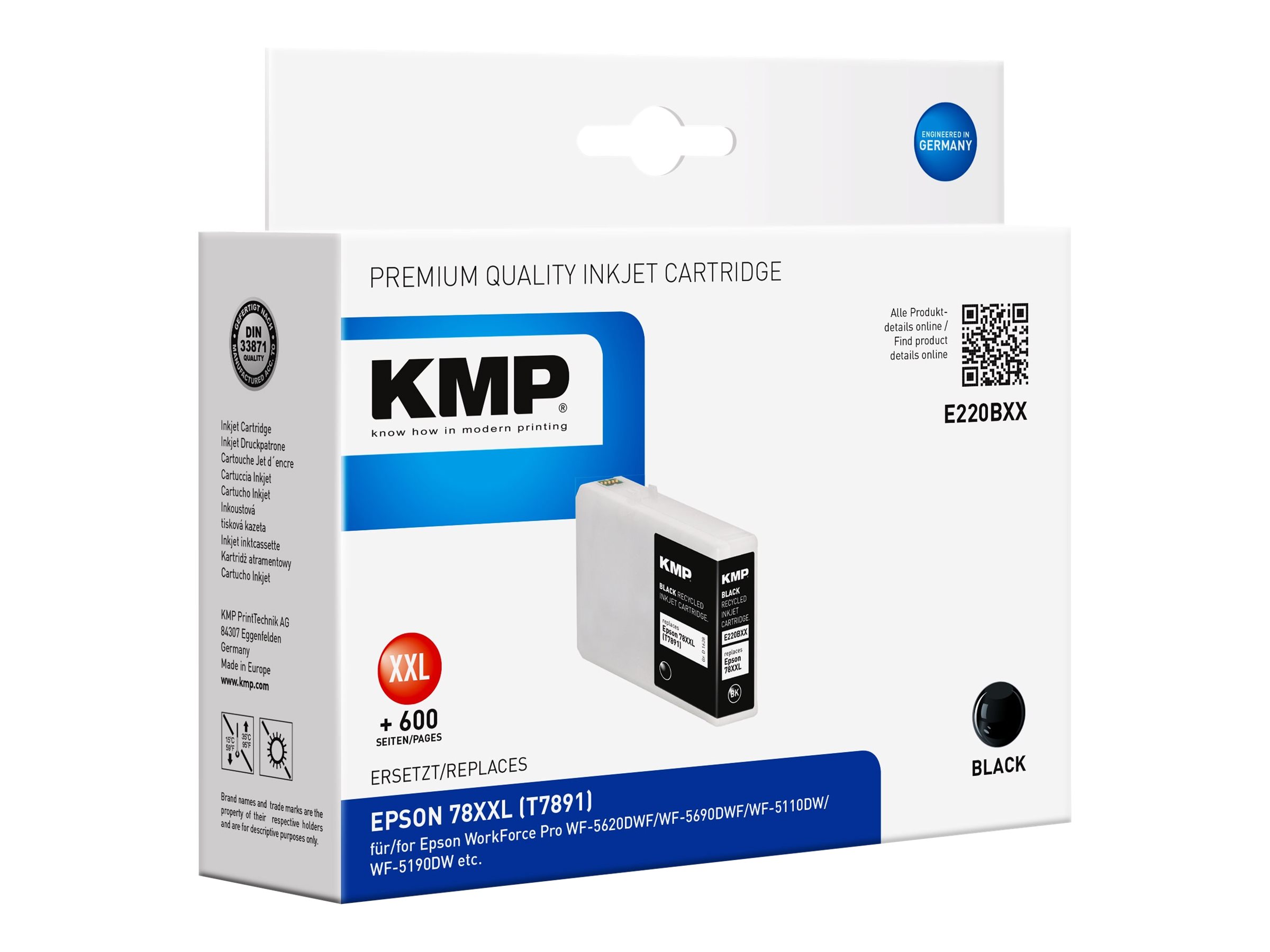 KMP E220BXX schwarz Druckerpatrone kompatibel zu EPSON T7891XXL KMP E220BXX schwarz Druckerpatrone kompatibel zu EPSON T7891XXL