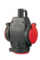 ABL SursumDreifachkupplung SCHUKO 1173543 rot 2poligErde 16A 250V