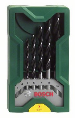 BOSCH Mini-X-Line Holzbohrer-Set, 7-teilig