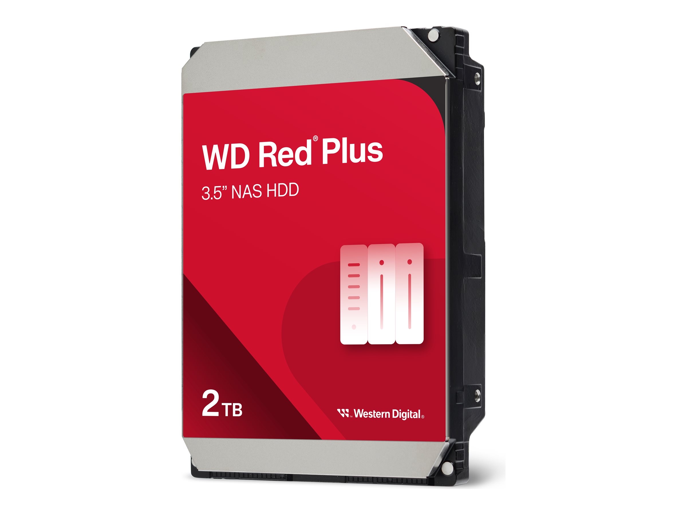 WD Red Plus 2TB SATA 6Gb/s 8,9cm 3,5Zoll Rpm5400 128MB cache Internal HDD Bulk