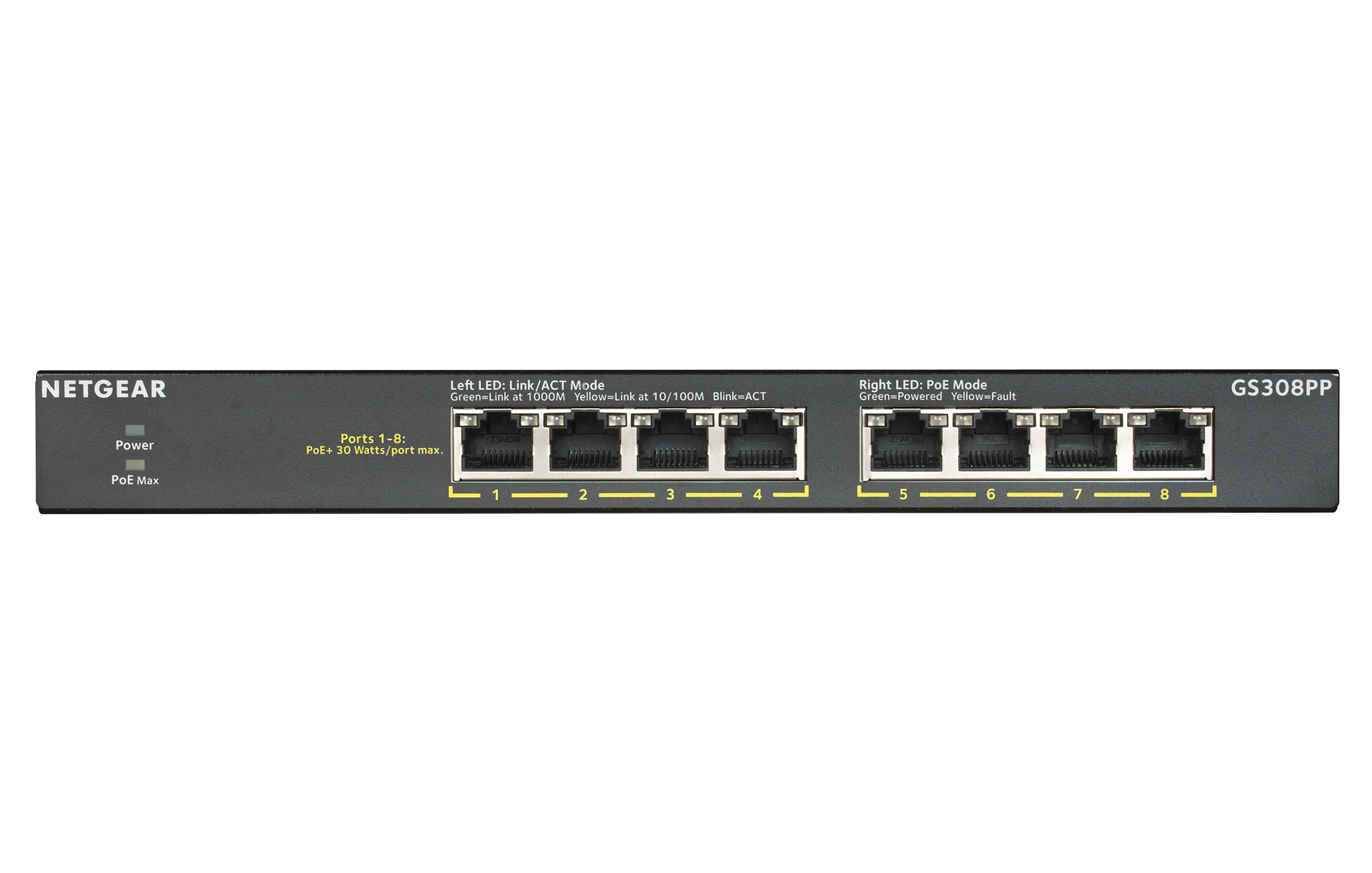 8P Netgear GS308PP RM PoE
