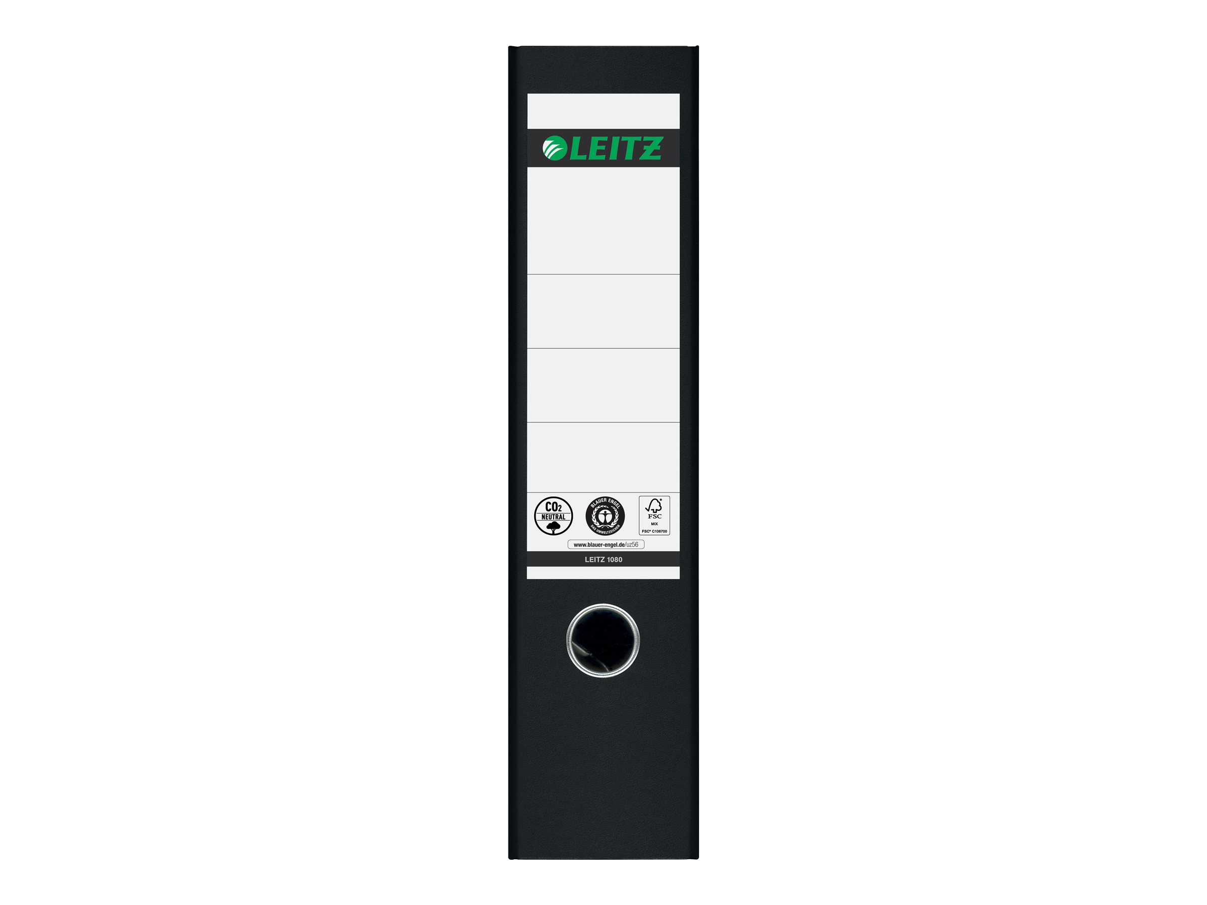 LEITZ 1080 Ordner schwarz marmoriert Karton 8,0 cm DIN A4