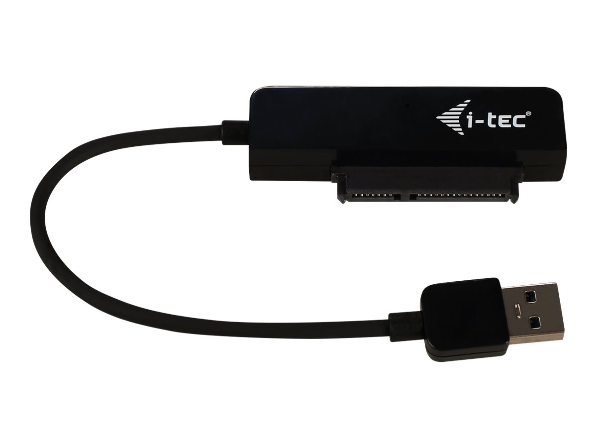 I-TEC USB 3.0 Advance MySafe Easy Gehaeuse 6,4cm 2,5Zoll Festplattengehaeuse fuer SATA HDD Festplatten, integriertes Kabel, schwarz