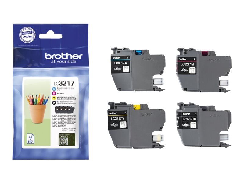 brother LC-3217VAL  schwarz, cyan, magenta, gelb Druckerpatronen, 4er-Set