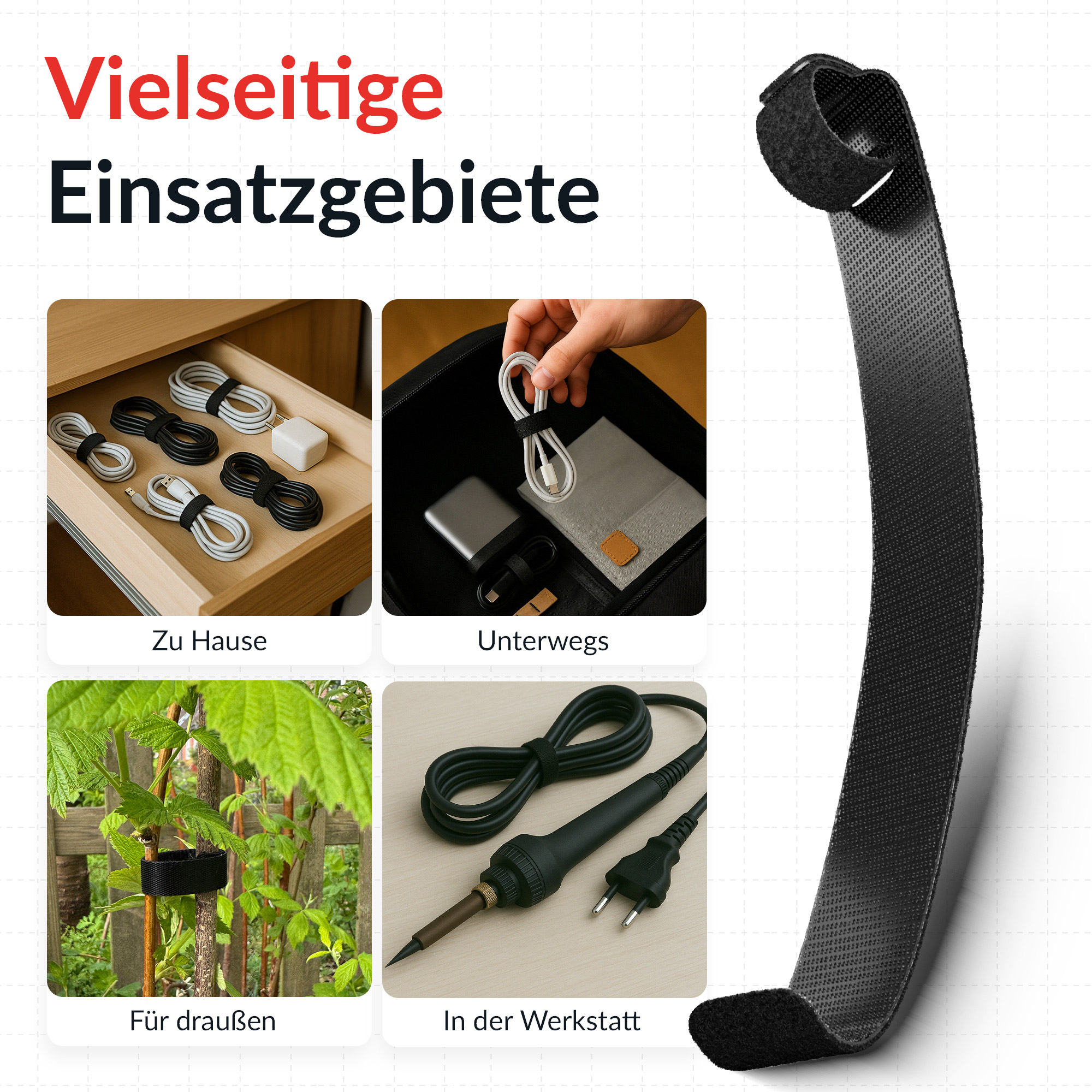 Label-the-cable LTC Basic Straps 17 cm Schwarz