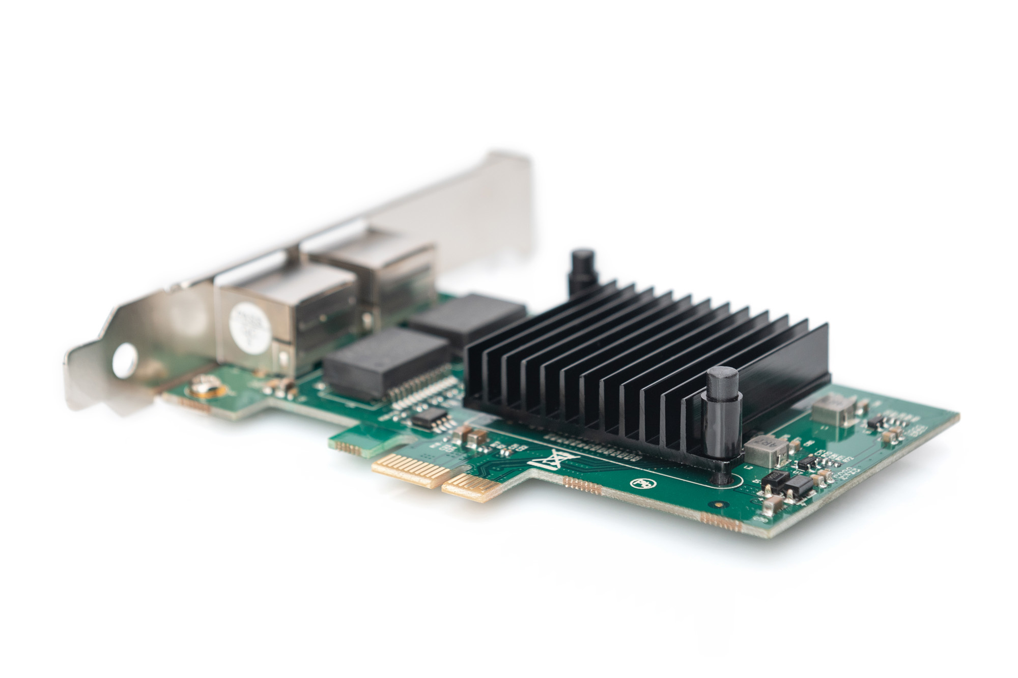 DIGITUS DN-10132 Gigabit Ethernet PCI Express Card 2-port 32-bit low profile bracket Intel chipset