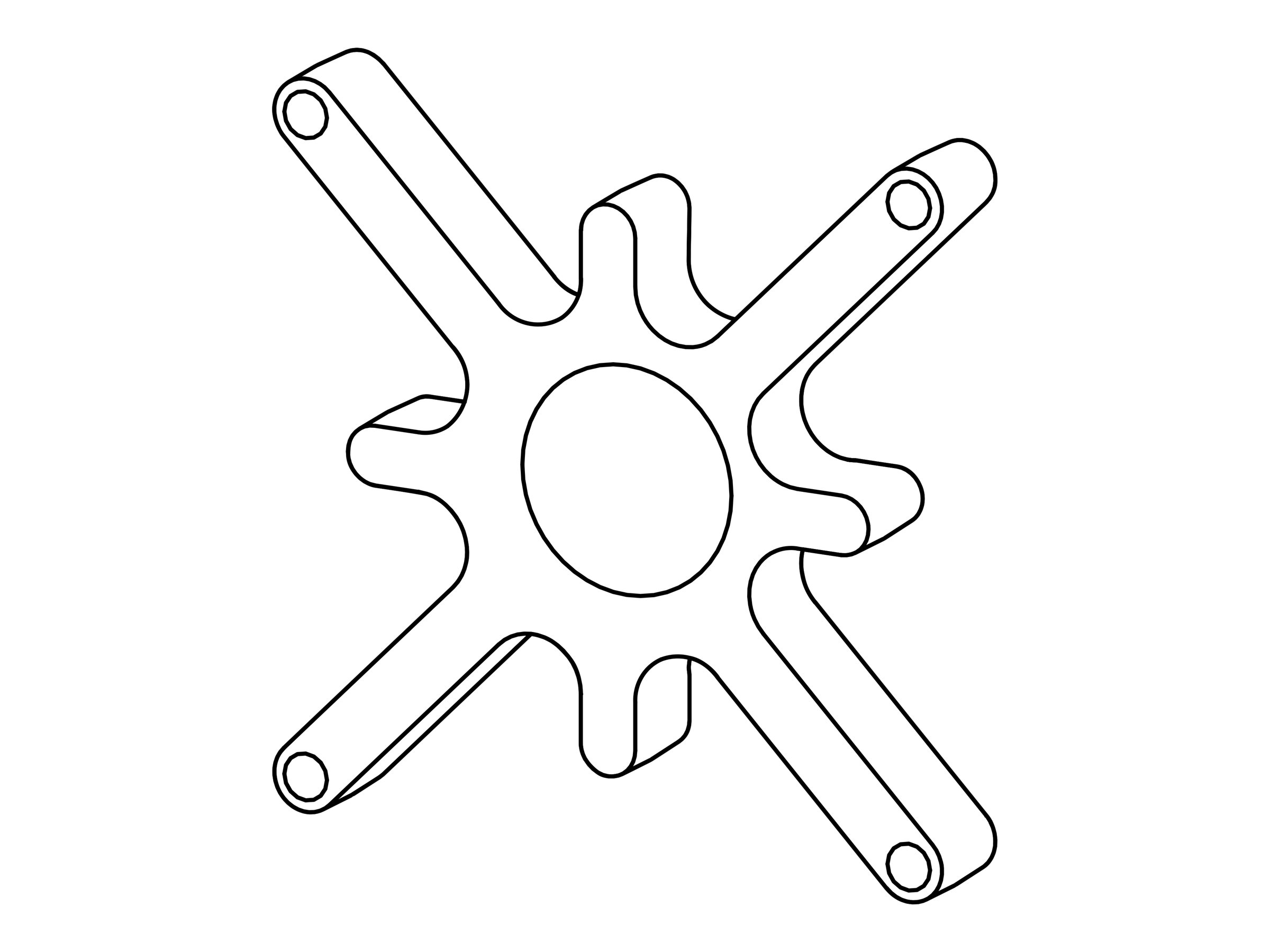 ERGOTRON Distanzstueck-Satz fuer versenkt angebrachtes Display-Verbindungselement VESA 75x75mm