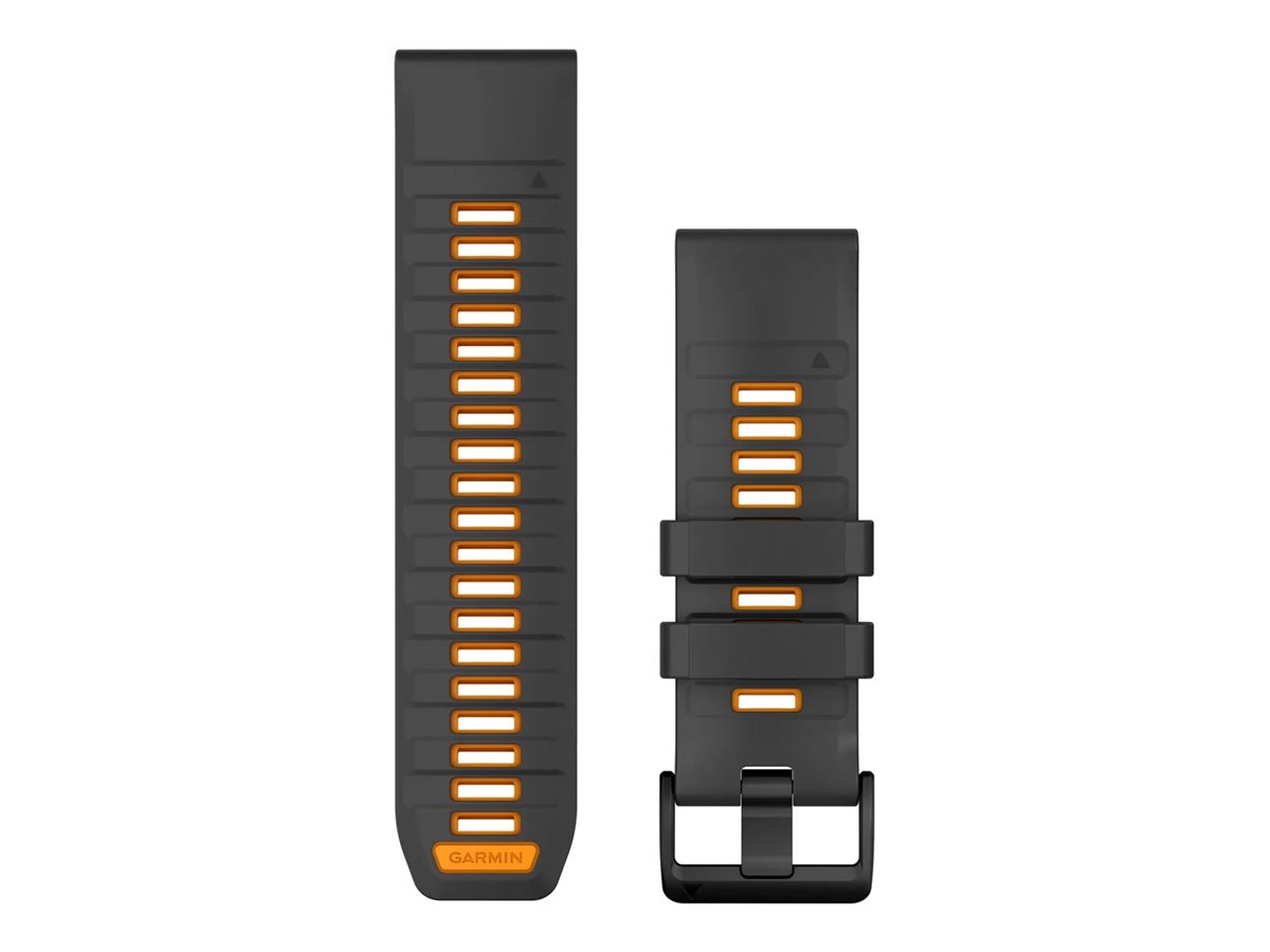Ersatzarmband QuickFit 26mm Silikon Graphit/Orange Ersatzarmband QuickFit 26mm Silikon Graphit/Orange