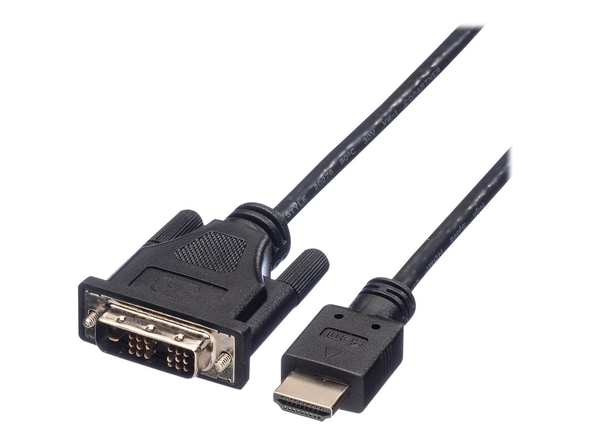 ROLINE Kabel DVI 181 ST HDMI ST schwarz 3m