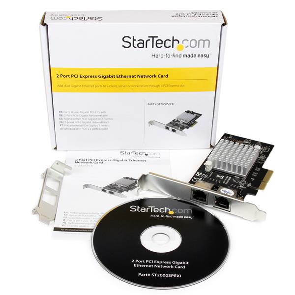 STARTECHCOM 2 Port PCI Express PCIe Gigabit Ethernet Netzwerkkarte 2x RJ45 PCIe Intel i350 NIC Server Adapter