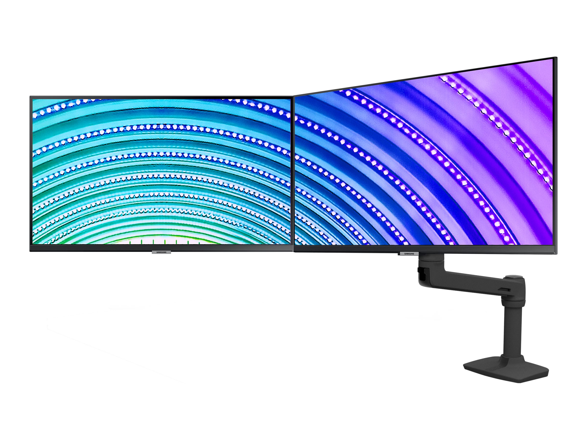 ERGOTRON LX dual direkt Tischhalterung Schwarz matt bis 63,5cm 25Zoll 0,95kg pro Display belastbar 33 cm anheben VESA 75x75