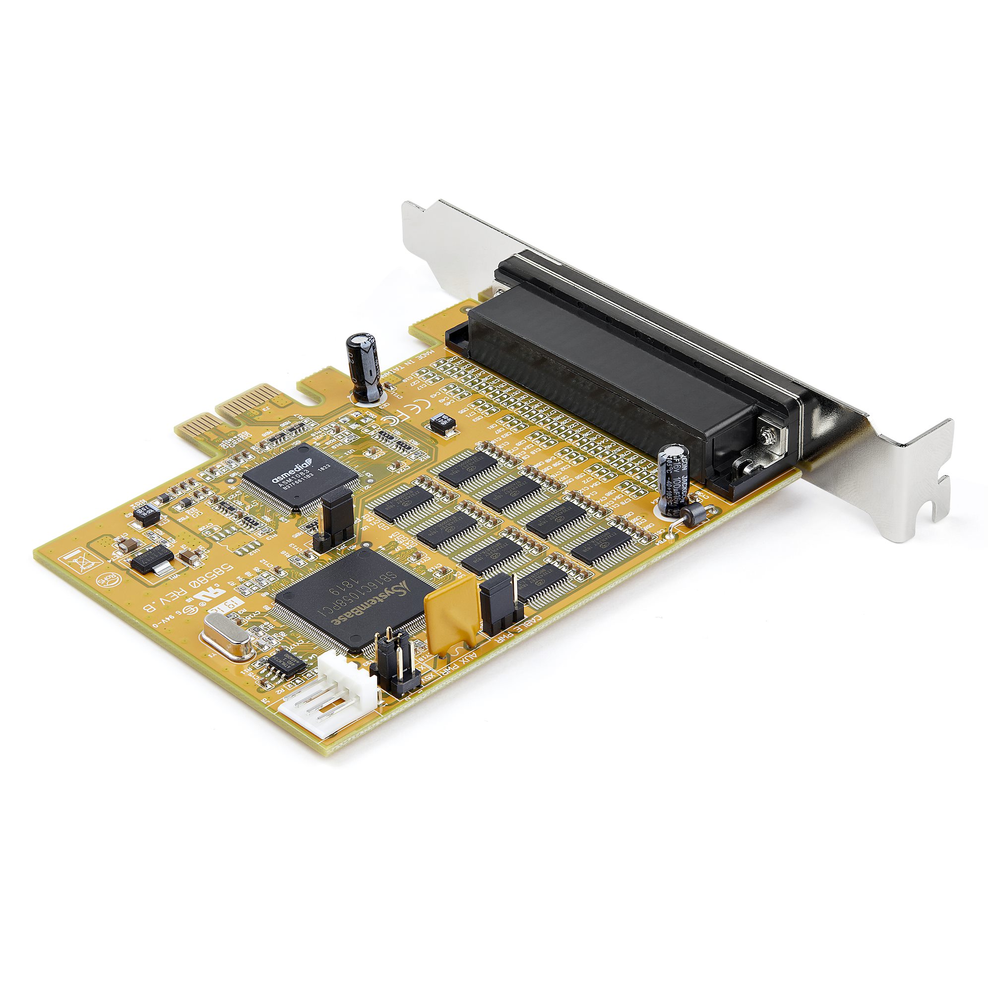 STARTECHCOM 8 Port PCI Express RS232 Serielle adapterkarte PCIe zu Seriel DB9 RS232 Controllerkarte 16C1050 UART 15kV ESD