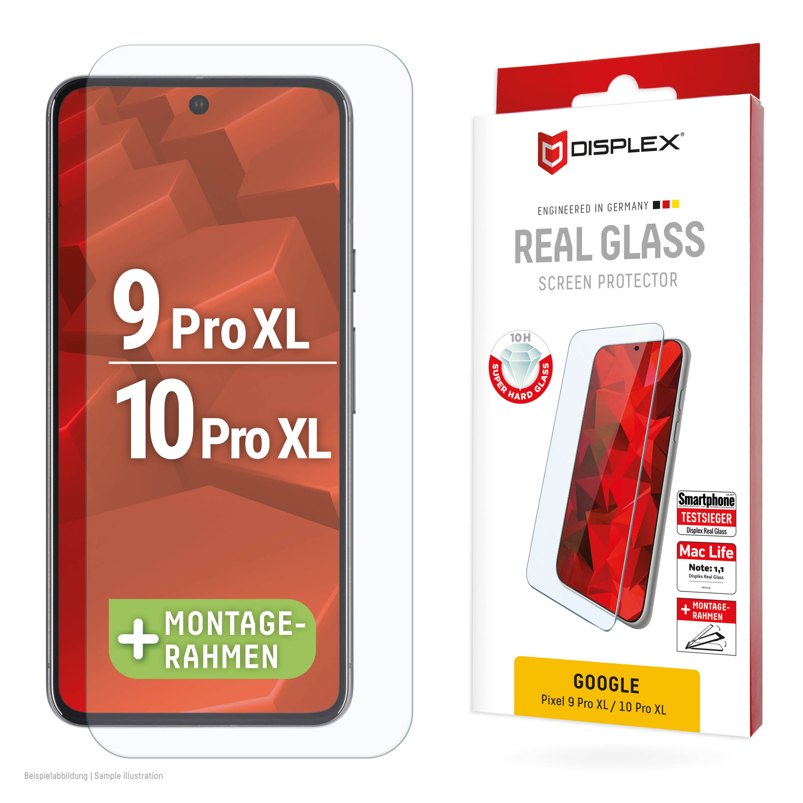 DISPLEX Schutzglas fuer Google Pixel 9 Pro XL, Pixel 10 Pro XL