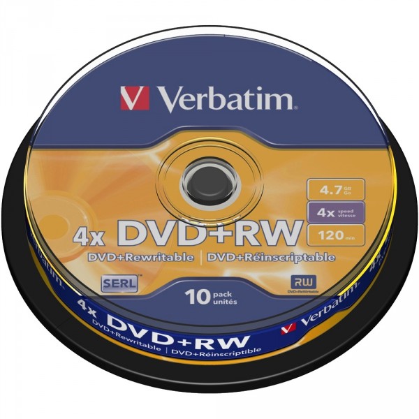 VERBATIM DVD+RW 4.7GB 4x (10) SP