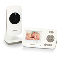 ALECTO Video-Babyphone mit 2.4 Farbdisplay, weiß/taupe