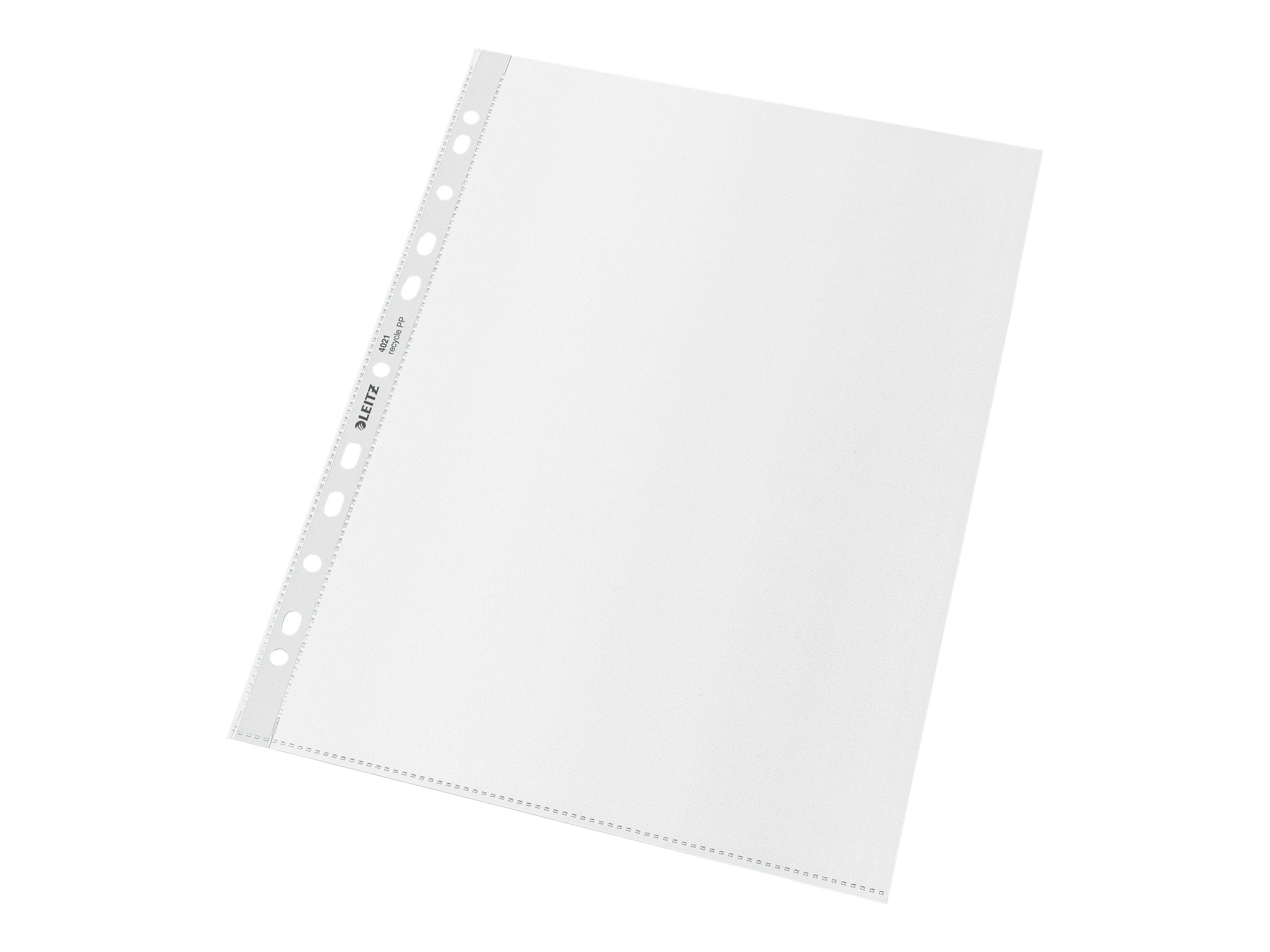 25 LEITZ Prospekthuellen recycle 4021 Maxi DIN A4 transparent genarbt 0,10 mm