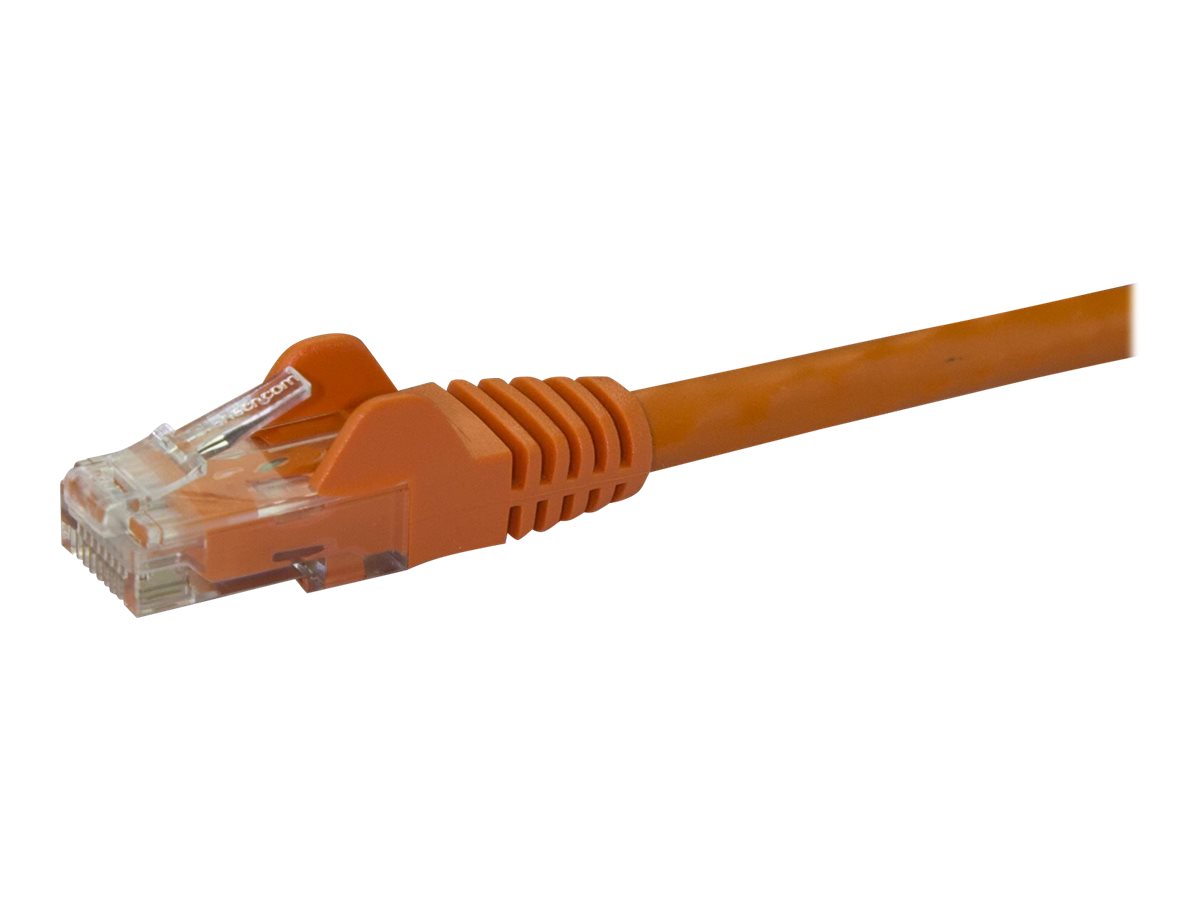 STARTECHCOM 05m Orange Cat6 Patch Cable with Snagless RJ45 Connectors Short Ethernet Cable 05 m Cat 6 UTP Cable