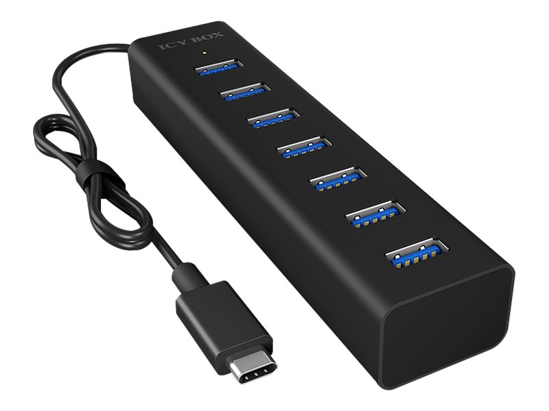RaidSonic ICY BOXÂ® USB-Hub IB-HUB1700-C3 7-fach schwarz