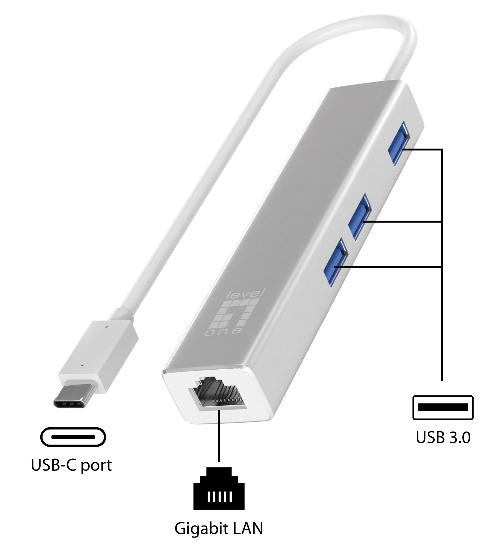 Adapter USBC RJ45 1010010003xUSB30 015m si