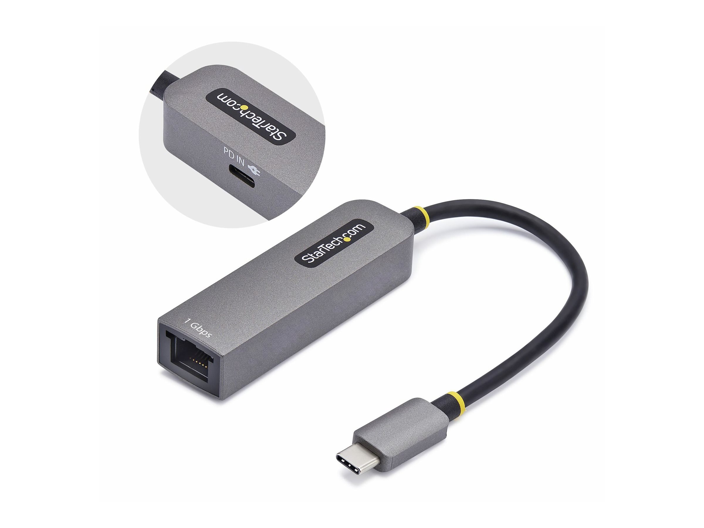 STARTECH.COM 1GbE USB C Ethernet Adapter 100W PD USB-C auf Lan-RJ45 Netzwerkadapter USB-C 3.0 NIC Thunderbolt Kompatibel