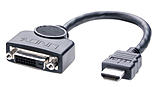 LINDY HDMI/DVI-D Adapterkab.0,2m M/F HDTV & HDCP kompatibel