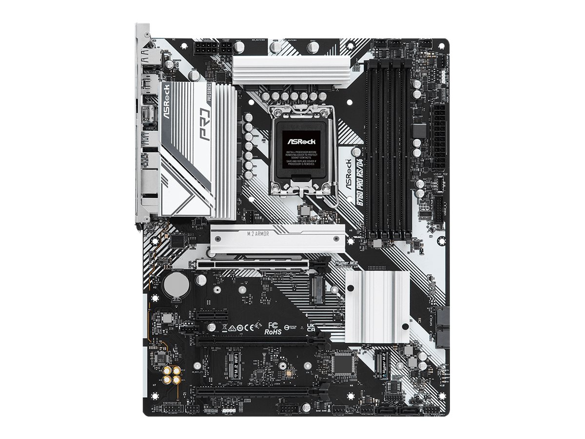 ASRock Mainboard B760 PRO RS/D4 1700 D - ATX - Sockel Intel 1700 - Intel B760