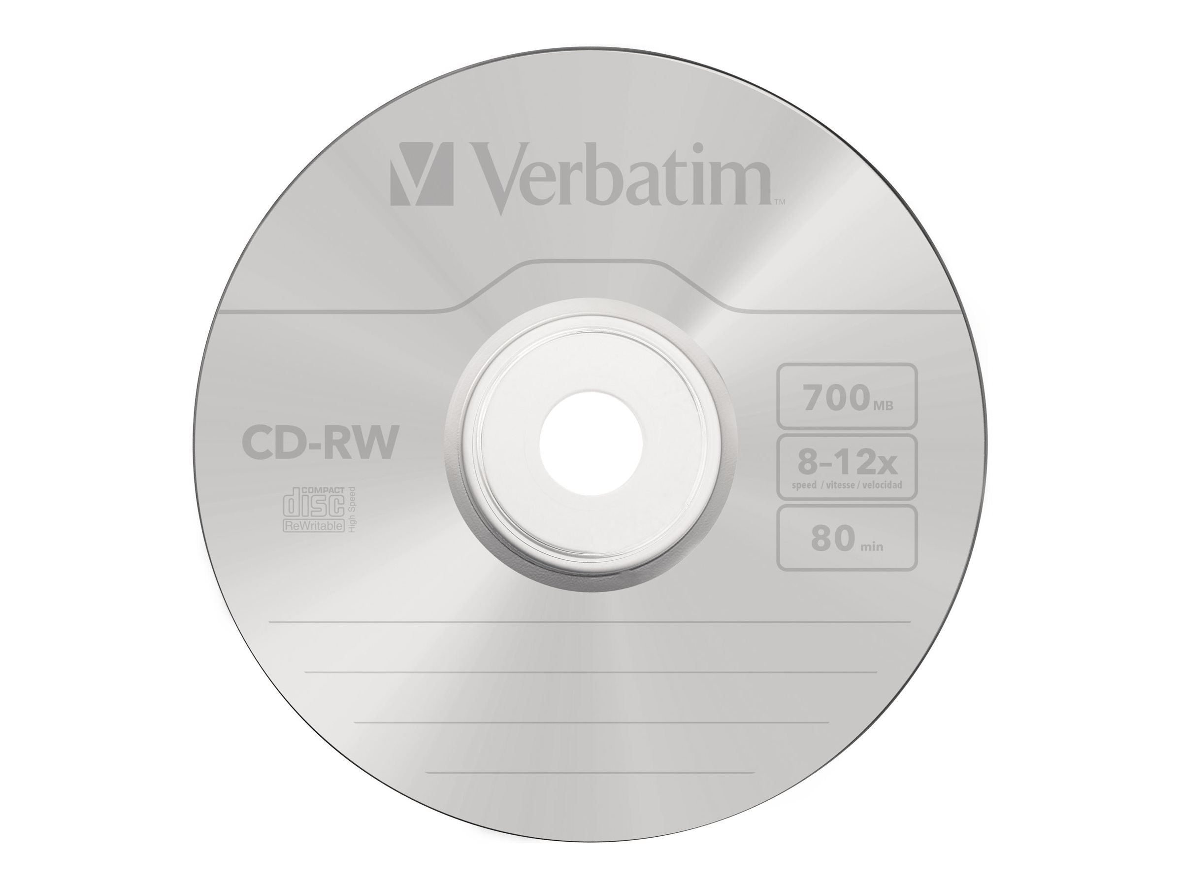 VERBATIM CDRW80 700MB 12x (10) JC