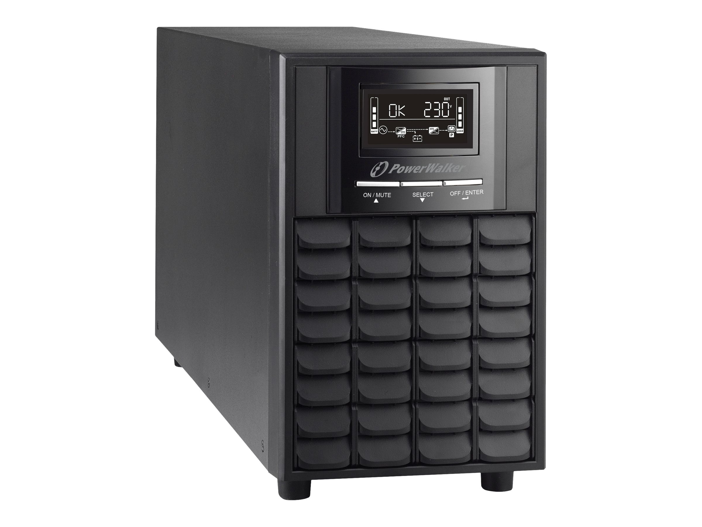 POWERWALKER VI 3000 CW TYP F 3000VA / 2100W Line-Interactive USV Tower AVR Reine Sinuswelle SNMP Slot