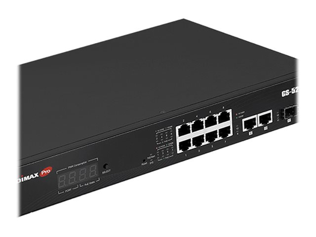 Edimax ueberwachungs-VLAN 12-Port Gigabit PoE+ Web Smart Switch fuer Langstrecken Edimax ueberwachungs-VLAN 12-Port Gigabit PoE+ Web Smart Switch fuer Langstrecken