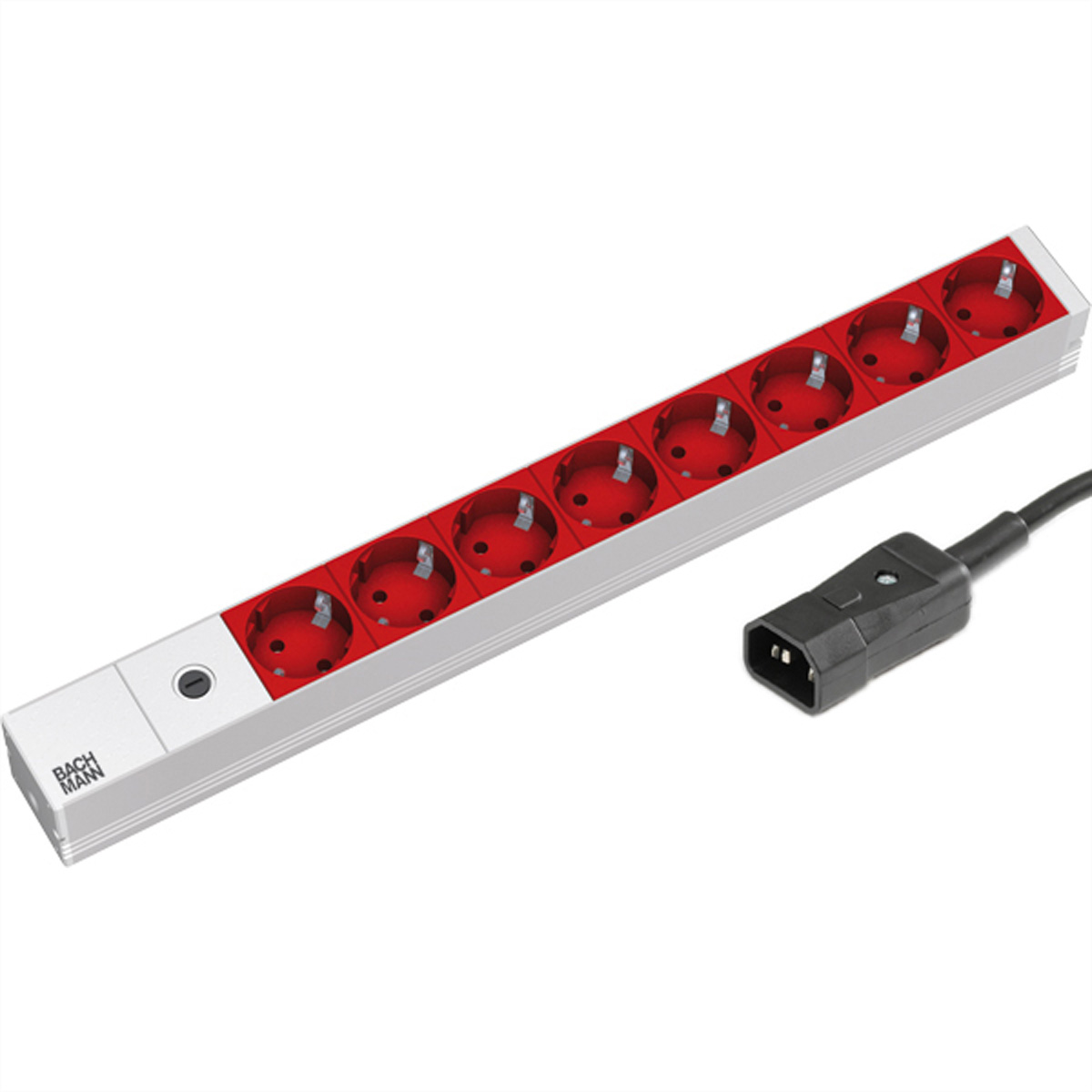 Bachmann 19"-Steckdosenleiste ALU, 8-fach, fuer USV, 2,0m, ohne Schalter Bachmann 19"-Steckdosenleiste ALU, 8-fach, fuer USV, 2,0m, ohne Schalter